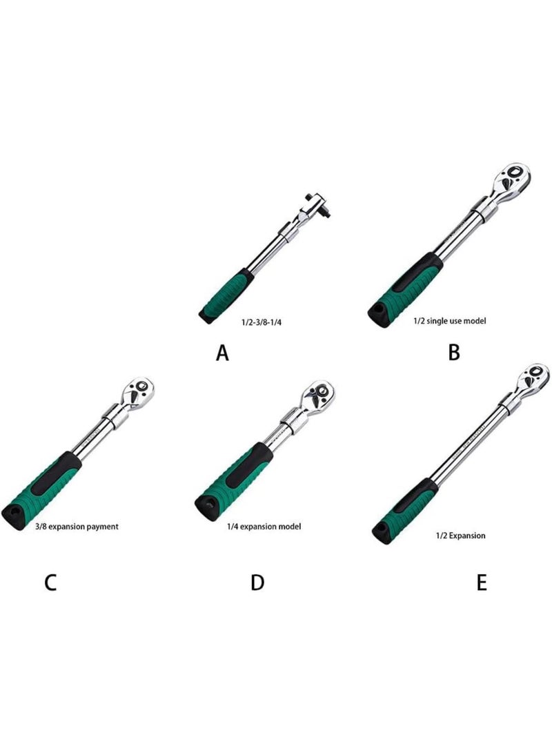 GGOOT High Carbon Steel Quick Release Ratchet Wrench for Auto Repair Socket with High Hardness and High Twist Hardware Tool, 3/8  - Image 4