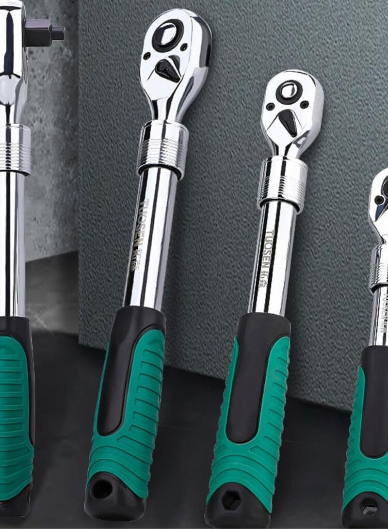 GGOOT High Carbon Steel Quick Release Ratchet Wrench for Auto Repair Socket with High Hardness and High Twist Hardware Tool, 3/8  - Image 5