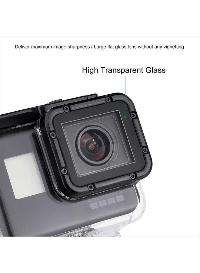 GEPULY Waterproof Housing Case with Dive Filter for GoPro Hero 7 Black, Hero 6 Black, Hero 5 Black, Hero (2018) Camera - 45 Meters Underwater Photography - with Red, Light Red and Magenta Filters  - Image 3