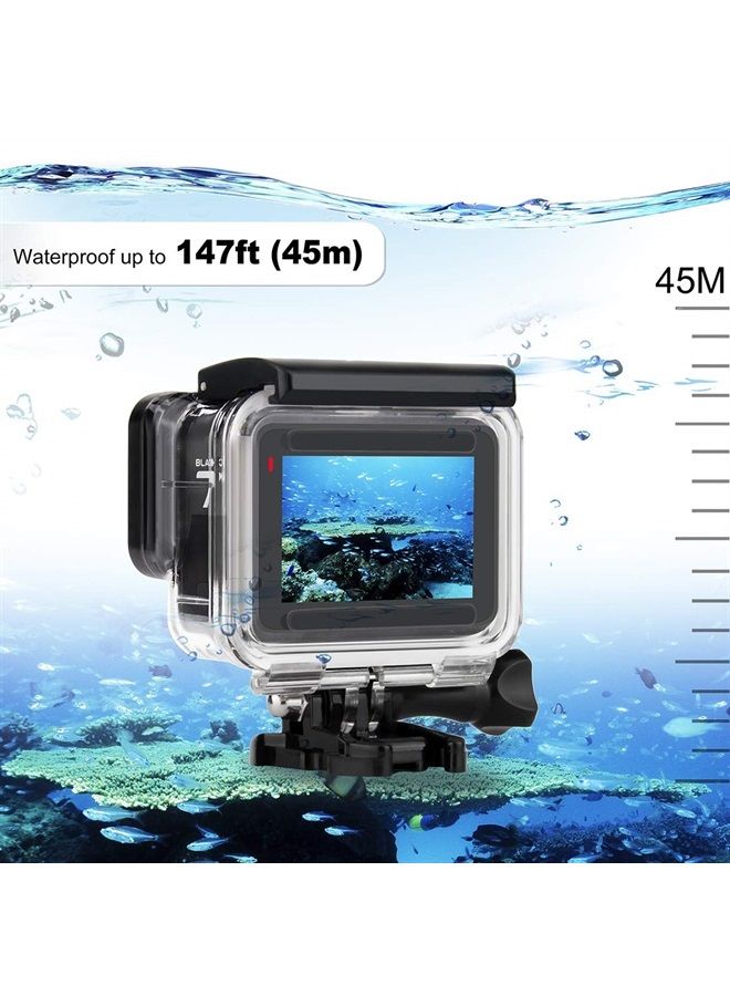 GEPULY Waterproof Housing Case with Dive Filter for GoPro Hero 7 Black, Hero 6 Black, Hero 5 Black, Hero (2018) Camera - 45 Meters Underwater Photography - with Red, Light Red and Magenta Filters  - Image 4