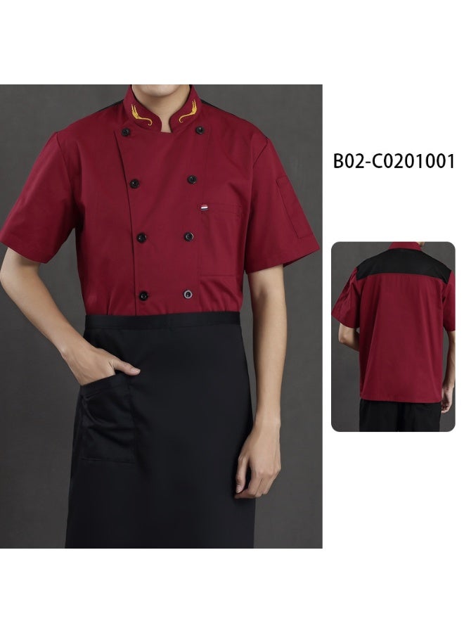 NIBEMINENT High-End  Chef Overalls Kitchen Kitchen Canteen Restaurant Restaurant Work Wear Men's and Women's Catering Autu  - Image 1