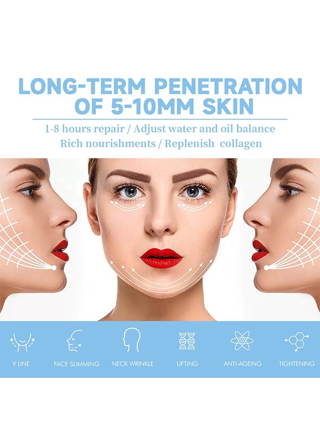 EELHOE V-Shaped Face Mask, Double Chin Mask Reusable, Lifting Face Mask, Double Chin Mask, V Line Lifting Mask For All Skin Types, V Shape Face Lift Mask For Lifting And Firming The Face,5 Pieces - Image 4