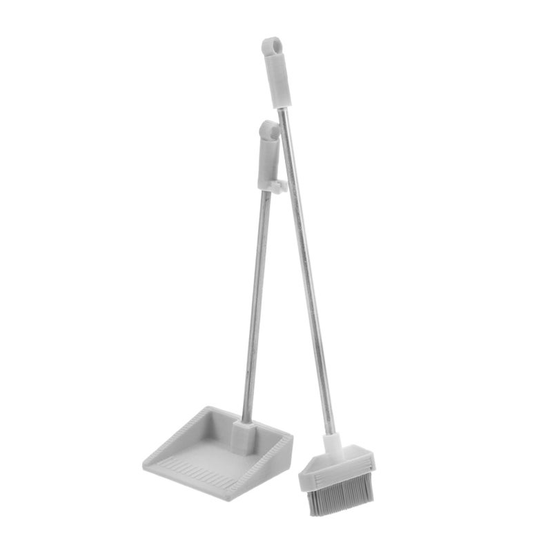 Mini Cleaning Tools Set Small Broom And Dustpan For Dollhouse Miniature Scenes Playhouse Decor - Image 2