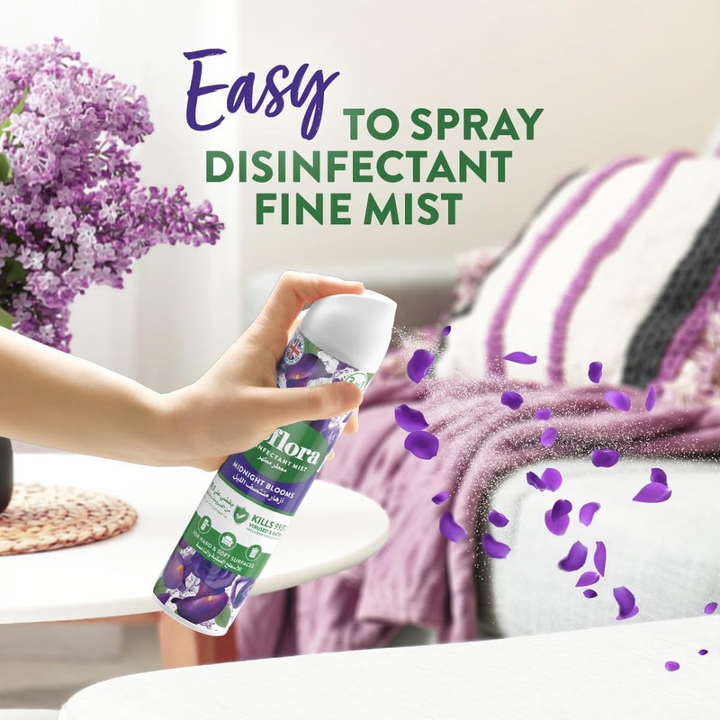 Disinfectant Spray, Midnight Blooms, 300ml, Multipurpose Cleaner Spray, Disinfectant Room Freshener for Soft and Hard Surfaces, Kills 99.9% of Viruses and Bacteria - Image 2