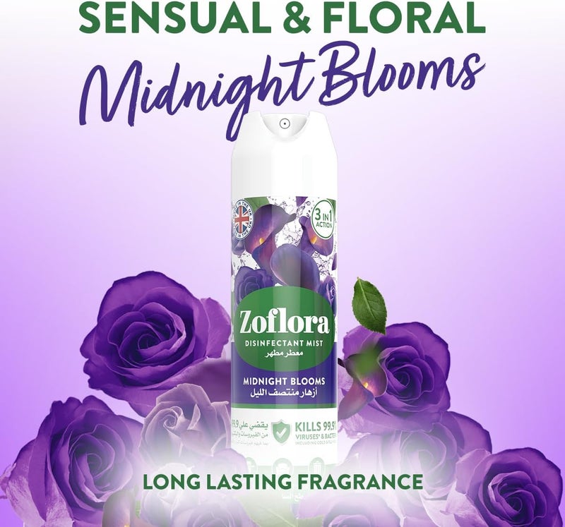 Disinfectant Spray, Midnight Blooms, 300ml, Multipurpose Cleaner Spray, Disinfectant Room Freshener for Soft and Hard Surfaces, Kills 99.9% of Viruses and Bacteria - Image 5
