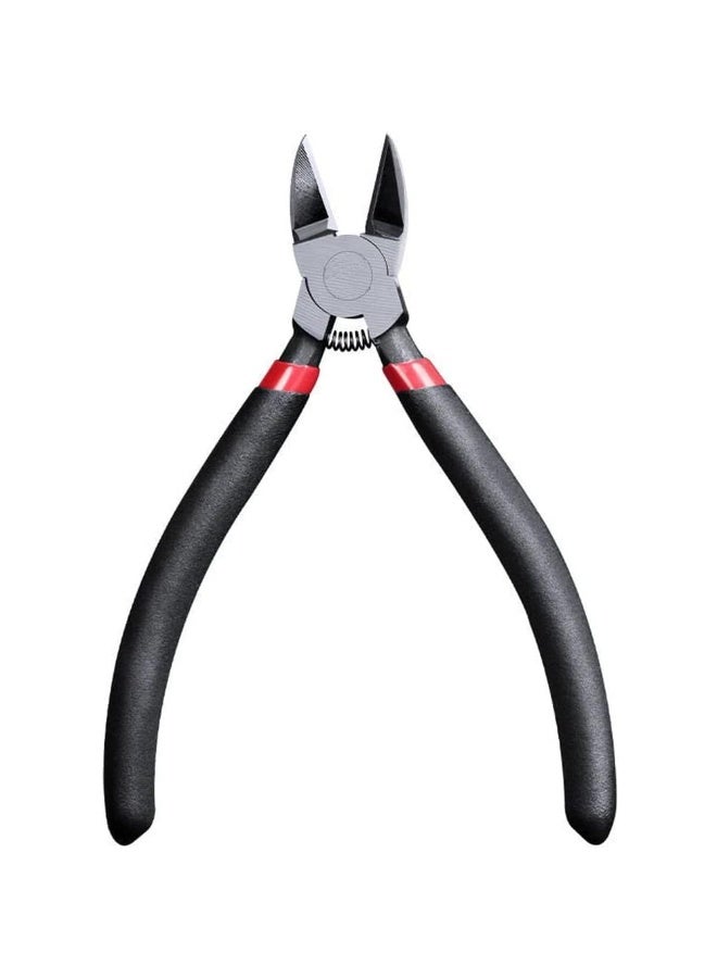 JZS Wire Flush Cutters,Electronic Model Sprue Wire Clippers,Ultra Sharp and Precision CR-V Side Cutting Nipper,Diagonal and Film Cutting Edge,Spring-Action Design,for Clean Cut and Precision Cut,Black - Image 1