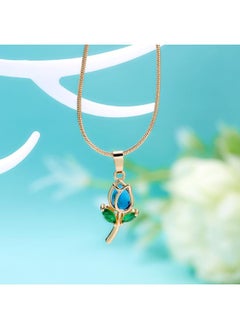 Direct New Elegant Tulip Necklace European And American Fashion Temperament Women's Flower Diamond Clavicle Chain