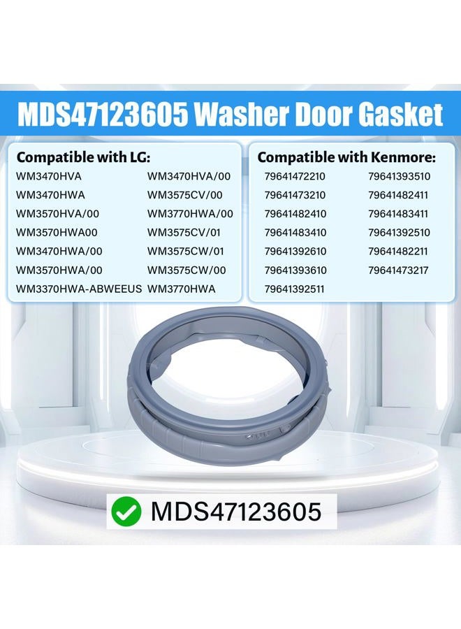 Alvar Upgraded MDS47123605 Washer Door Boot Gasket Compatible with LG Front Load Washer Door Seal & Kenmore Washer Parts WM3570HWA, WM3470HVA, WM3575CW, WM3770HWA WM3470HWA AP5602285 PS3648651 Door Seal - Image 5