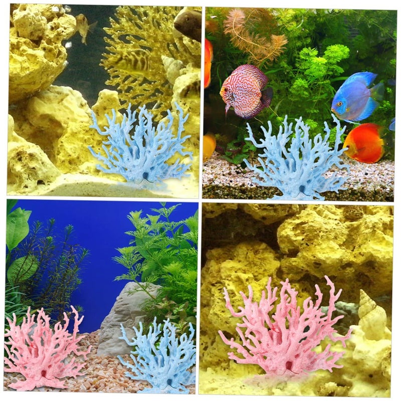 4pcs Aquarium Soft Coral Plants Decor for Betta Fish Tank Natural Landscape - Image 4