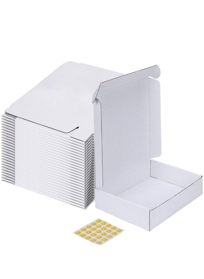 MEBRUDY 11x8x2 Inches Shipping Boxes Pack of 25, White Corrugated Cardboard Box for Mailing Packing Literature Mailer - Image 1