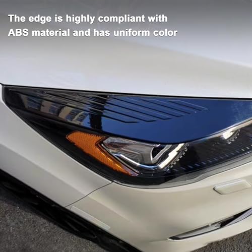 FDAIUN Headlight Eyebrow Car Eyelids Sticker Cover Decal Trim ABS Styling Sticker for Ford Escape Kuga 2017 2018 2019 Exterior Accessories 2Pcs (Glossy Black) - Image 2