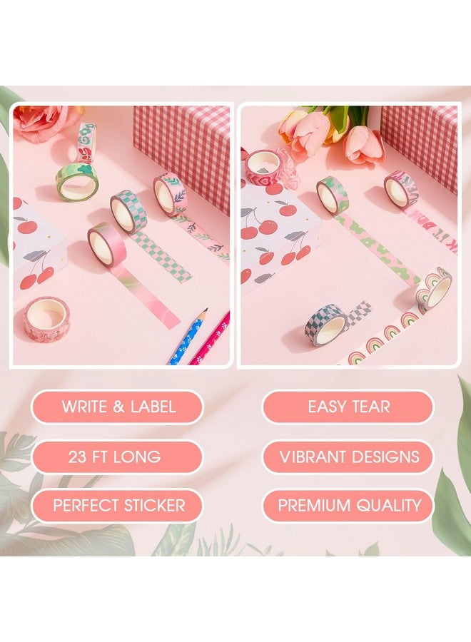 Henoyso 16 Rolls Cute Washi Tape Set, Pastel Decorative Tape 15 Mm Wide 7 Meters Long Washi Tape Stickers Cute Washi Tape Bulk For Gift Wrapping Scrapbooking Planner Diy Journaling (Danish Style) - Image 3