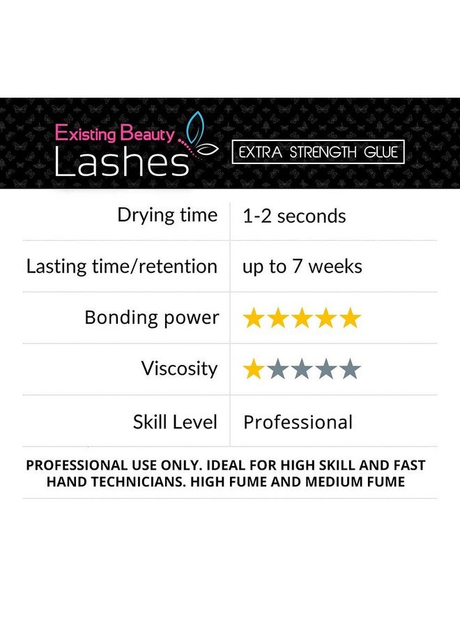 Existing Beauty غراء تمديد الرموش قوي جدًا غراء محترف لتمديد الرموش يجف في 12 ثانية مع احتفاظ لمدة 67 أسبوع من إكزستينغ بيوتي لاشز 5 مل - Image 4