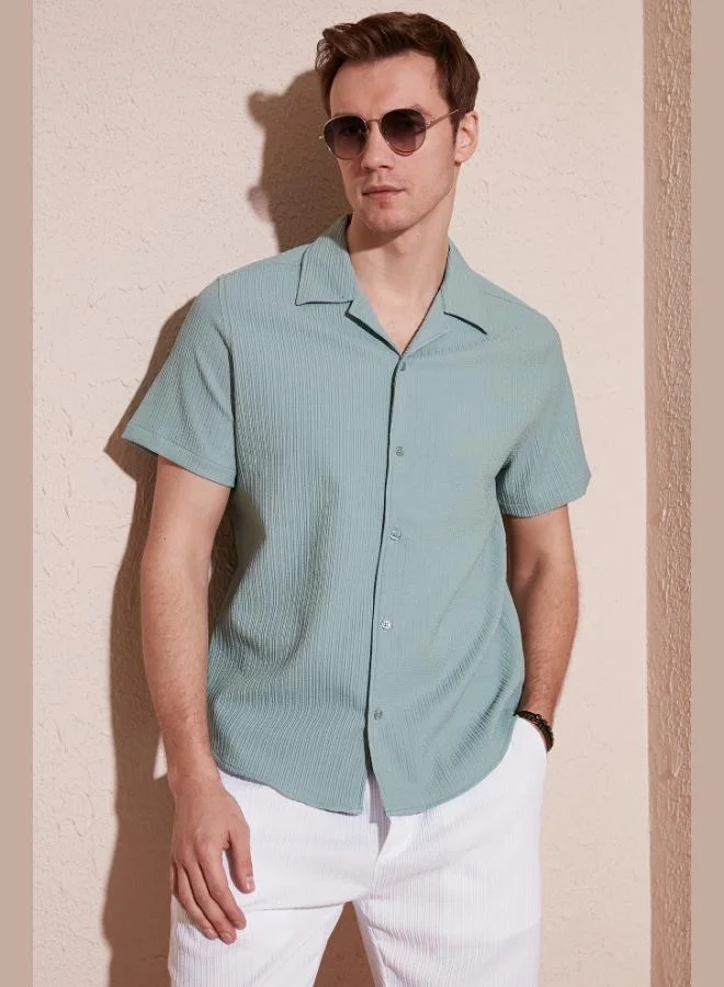 Buratti  Buratti Apache Collar Short Sleeve Regular Fit Shirt Men's SHIRT CF24S117842 for Men | Best Price UAE