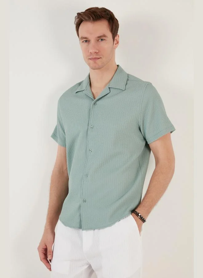 Buratti  Buratti Apache Collar Short Sleeve Regular Fit Shirt Men's SHIRT CF24S117842 for Men | Best Price UAE