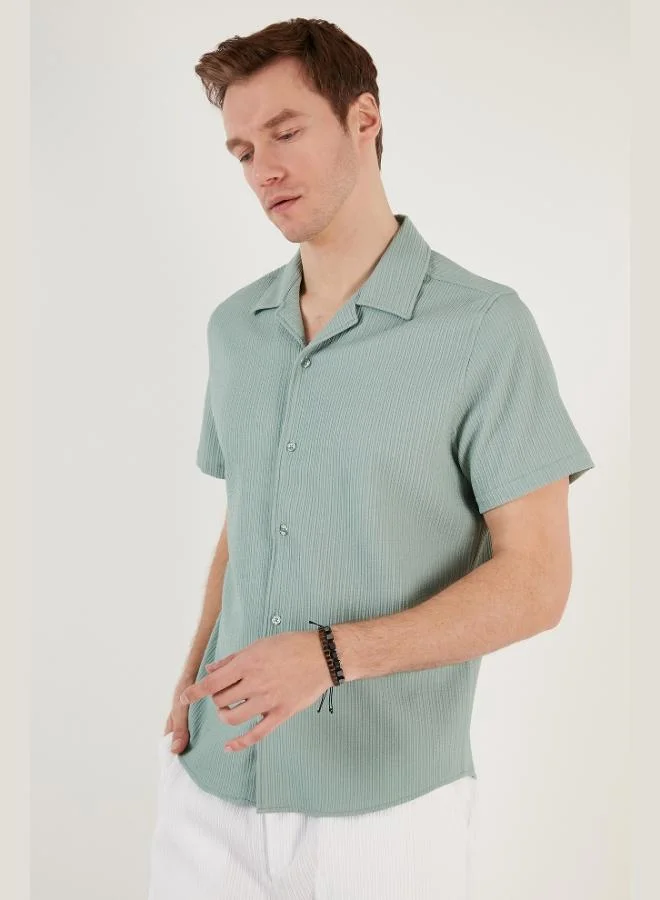 Buratti  Buratti Apache Collar Short Sleeve Regular Fit Shirt Men's SHIRT CF24S117842 for Men | Best Price UAE