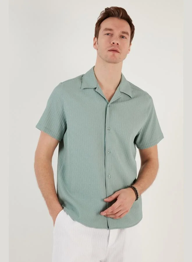 Buratti Apache Collar Short Sleeve Regular Fit Shirt Men's SHIRT CF24S117842