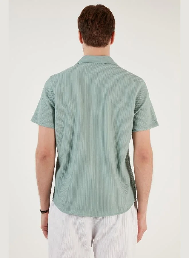 Buratti  Buratti Apache Collar Short Sleeve Regular Fit Shirt Men's SHIRT CF24S117842 for Men | Best Price UAE