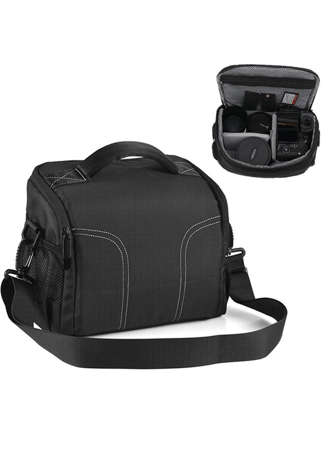 Hihonor Padded Camera Bag Travel Camera Shoulder Bag Water-Resistant Shock-Proof Camera Case Messenger Bag for DSLR/SLR/Mirrorless Camera Case with Removable Dividers  - Image 1