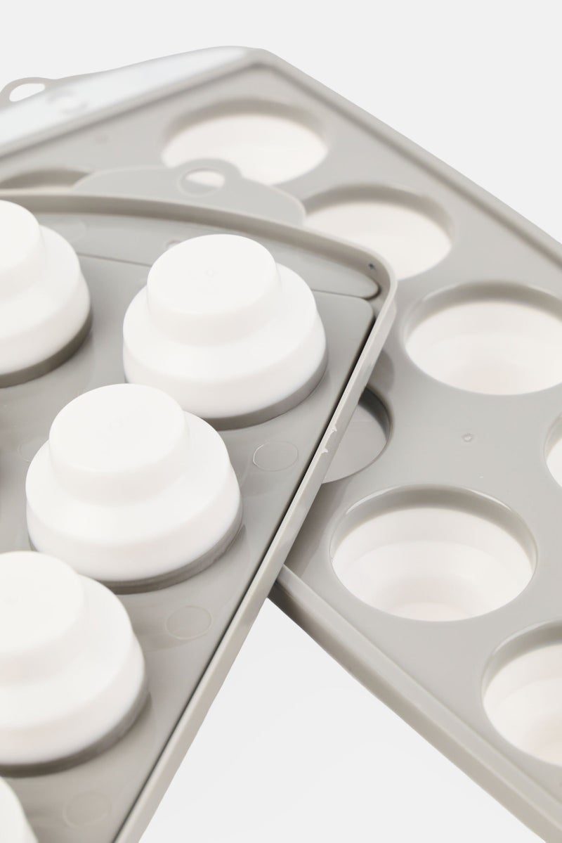 COOK WITH COLOR 2 Piece Ice Cube Trays, Grey - Image 3