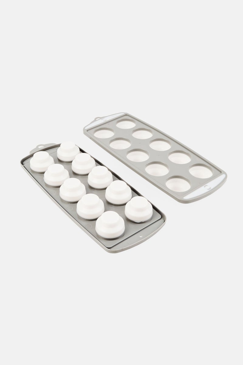 COOK WITH COLOR 2 Piece Ice Cube Trays, Grey - Image 2