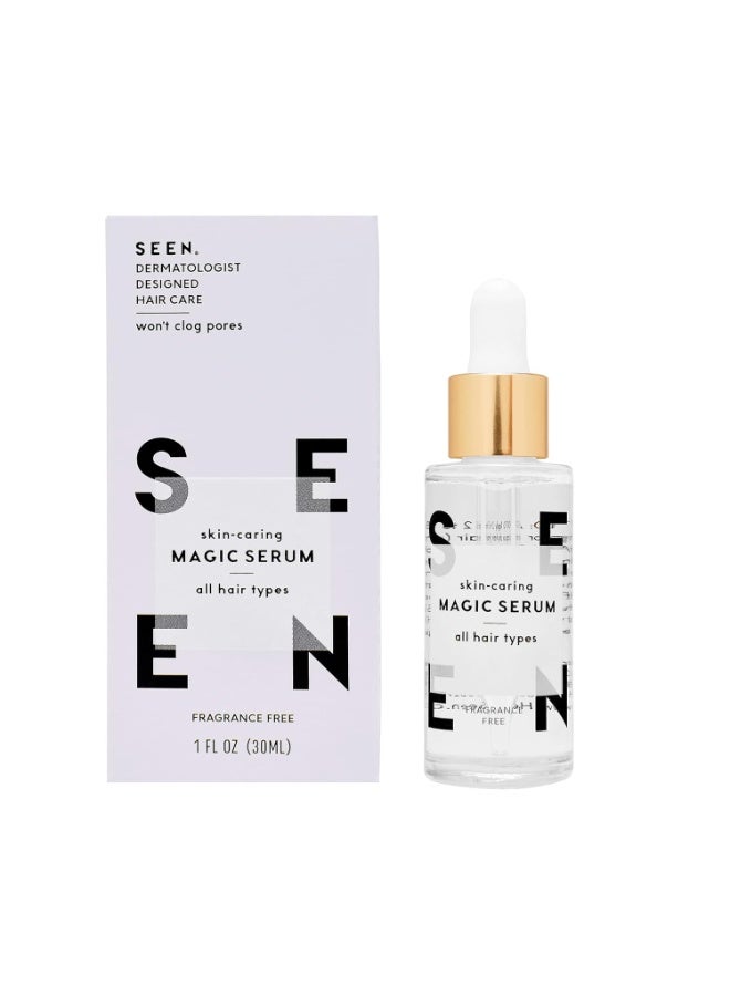SEEN Magic Serum, Fragrance Free - Non-Comedogenic & Hair Serum- Anti Frizz- Dermatologist-Developed - Safe for Sensitive, Eczema & Acne Prone Skin - Image 1