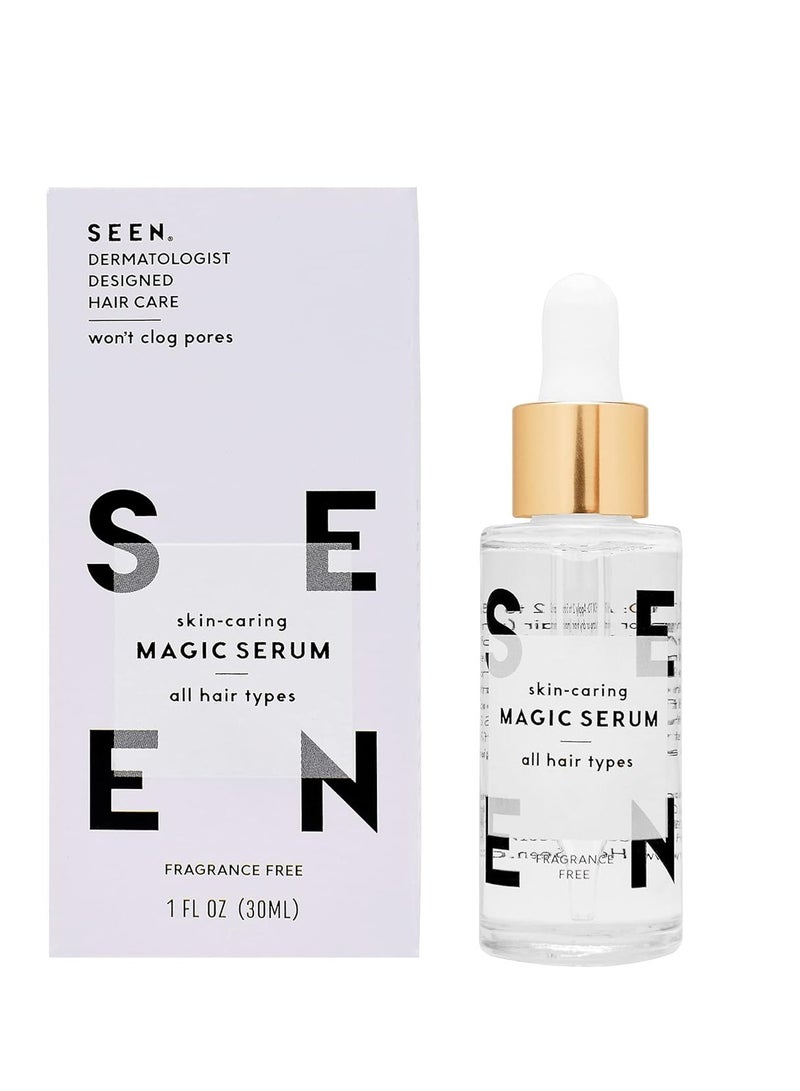 Seen SEEN Magic Serum, Fragrance Free - Non-Comedogenic & Sulfate-Free Hair Serum- Anti Frizz- Dermatologist-Developed - Safe for Sensitive, Eczema & Acne Prone Skin - Image 1