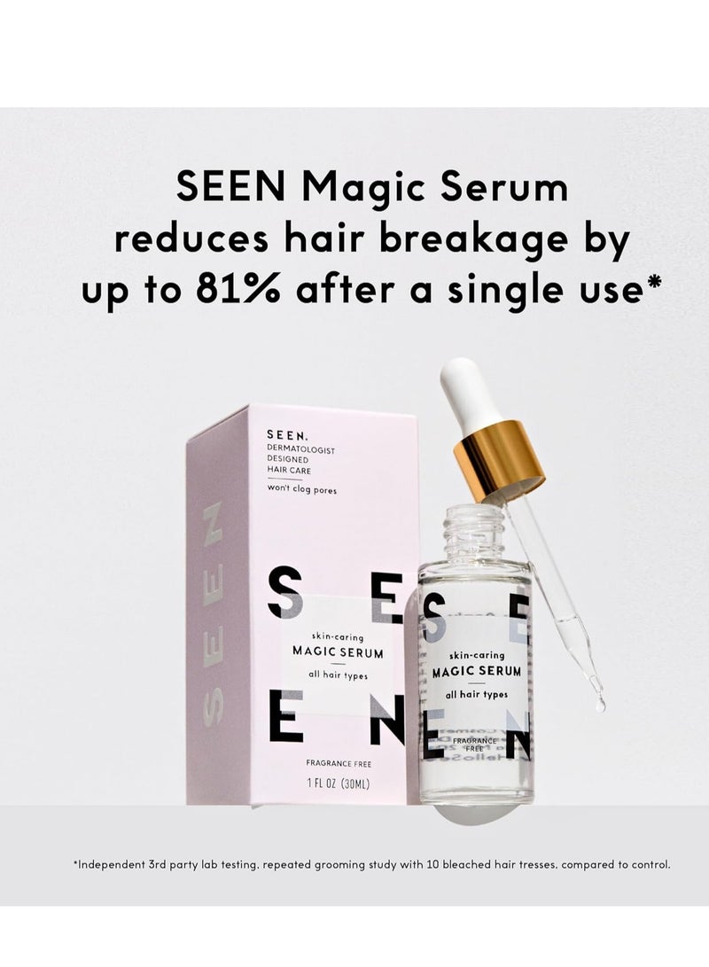 Seen SEEN Magic Serum, Fragrance Free - Non-Comedogenic & Sulfate-Free Hair Serum- Anti Frizz- Dermatologist-Developed - Safe for Sensitive, Eczema & Acne Prone Skin - Image 2