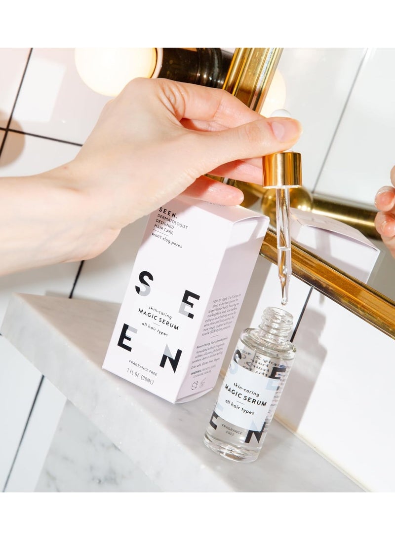 Seen SEEN Magic Serum, Fragrance Free - Non-Comedogenic & Sulfate-Free Hair Serum- Anti Frizz- Dermatologist-Developed - Safe for Sensitive, Eczema & Acne Prone Skin - Image 5