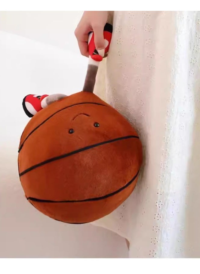 null - 11.8 "/30cm Basketball Plush Pillow, Soft Football Shaped Plush Pillow,Basketball Plush Toy - Image 1