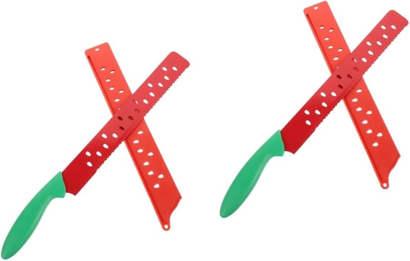 Watermelon Cutter Knife Set Of 2 Pieces Size 43 5X4 5X1cm Multifunctional Kitchen Baking Tool - Image 1