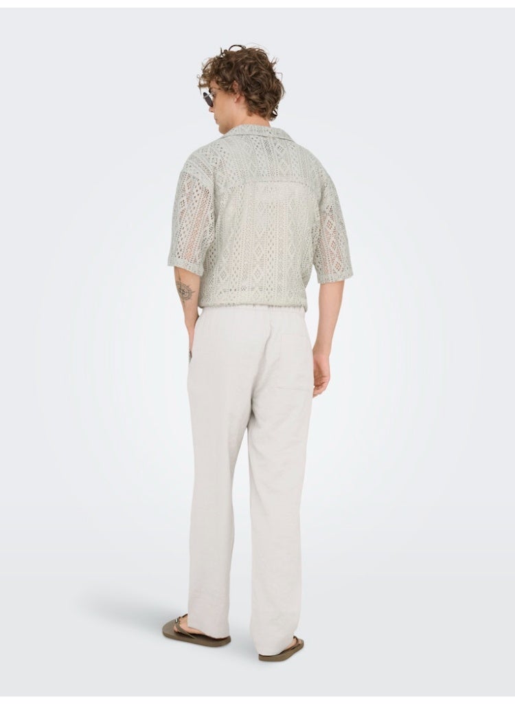 Only & Sons Men's Rayon-Nylon Blend Trousers - Image 4
