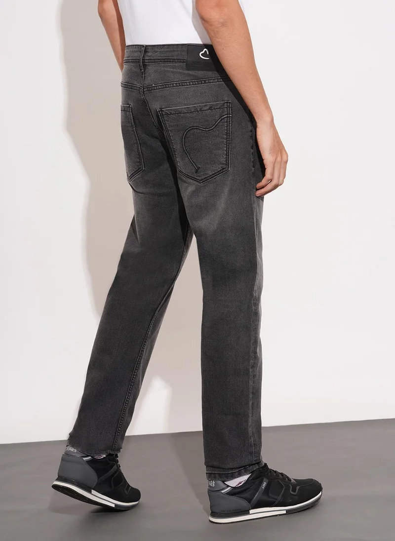 Being Human GREY Men Regular Fit Mid-Rise Light Fade Jeans for Men | Best Price UAE