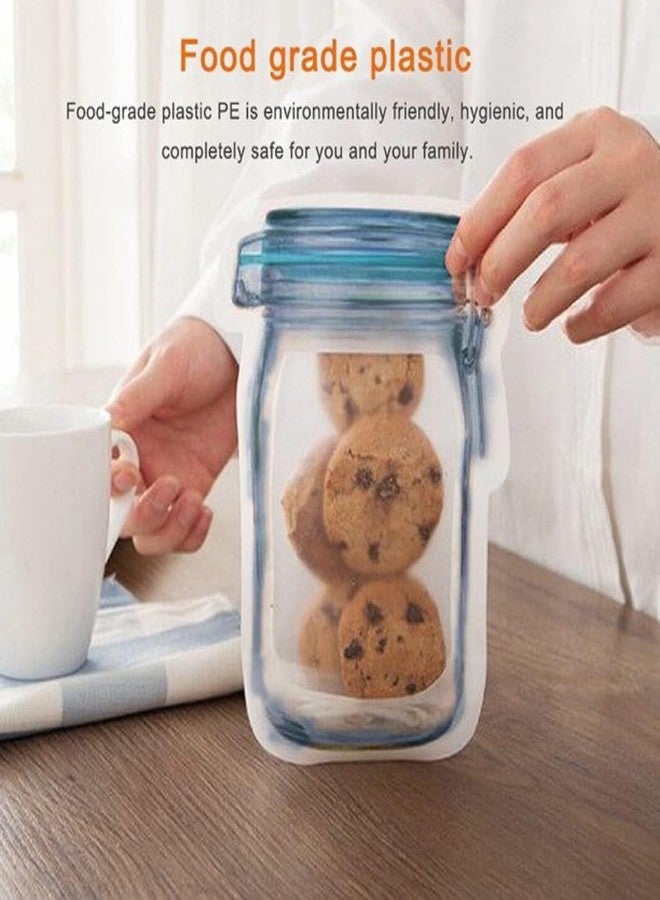 AASHRIT 3 Pcs Jar Botles Bag, Zip Lock Bags for Fridge Storage, Bottle Shape Storage Pouch, Mason Jar Bottle Bags Plastic Storage Pouch Airtight Seal Storage Bag (Multicolor) - Image 4