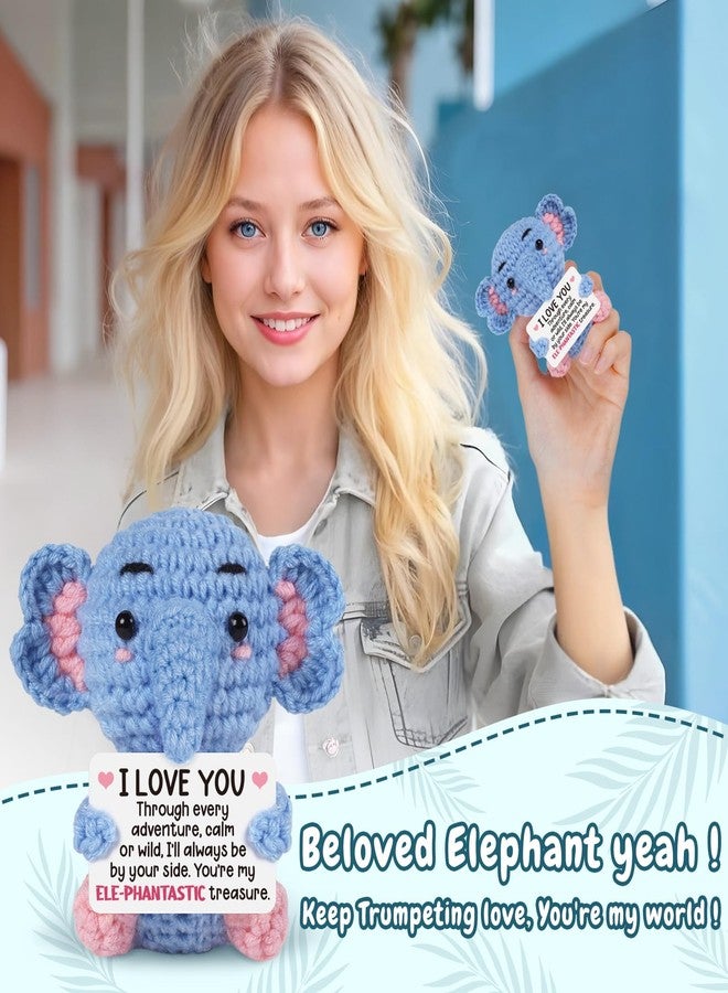 Hudiegify Fathers Day Husband Presents Handmade Anniversary Elephant Gifts for Him Her, Romantic I Love You Boyfriend Girlfriend Presents, Anniversary Birthday Gift for Women Men Couples Husband Wife - Image 3