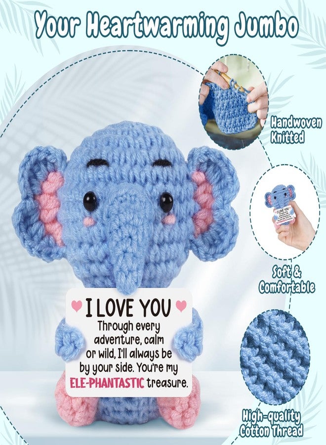 Hudiegify Fathers Day Husband Presents Handmade Anniversary Elephant Gifts for Him Her, Romantic I Love You Boyfriend Girlfriend Presents, Anniversary Birthday Gift for Women Men Couples Husband Wife - Image 4