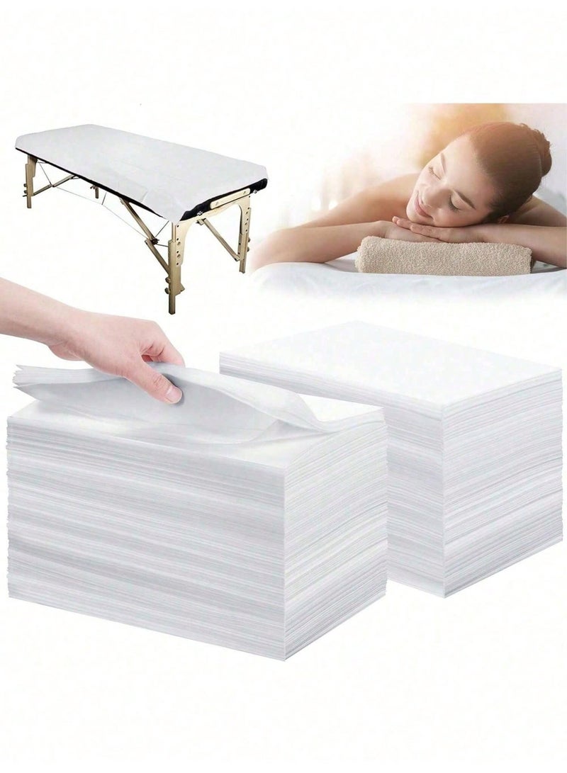 كيلا 100 قطعة شراشف سرير يمكن التخلص منها غير المنسوجة، مقاس 31 × 71 بوصة، قابلة للتنفس، مثالية للسبا، التدليك، الوشم، الفنادق، الصالونات والسفر، ألوان: أبيض، وردي، أزرق - Image 1