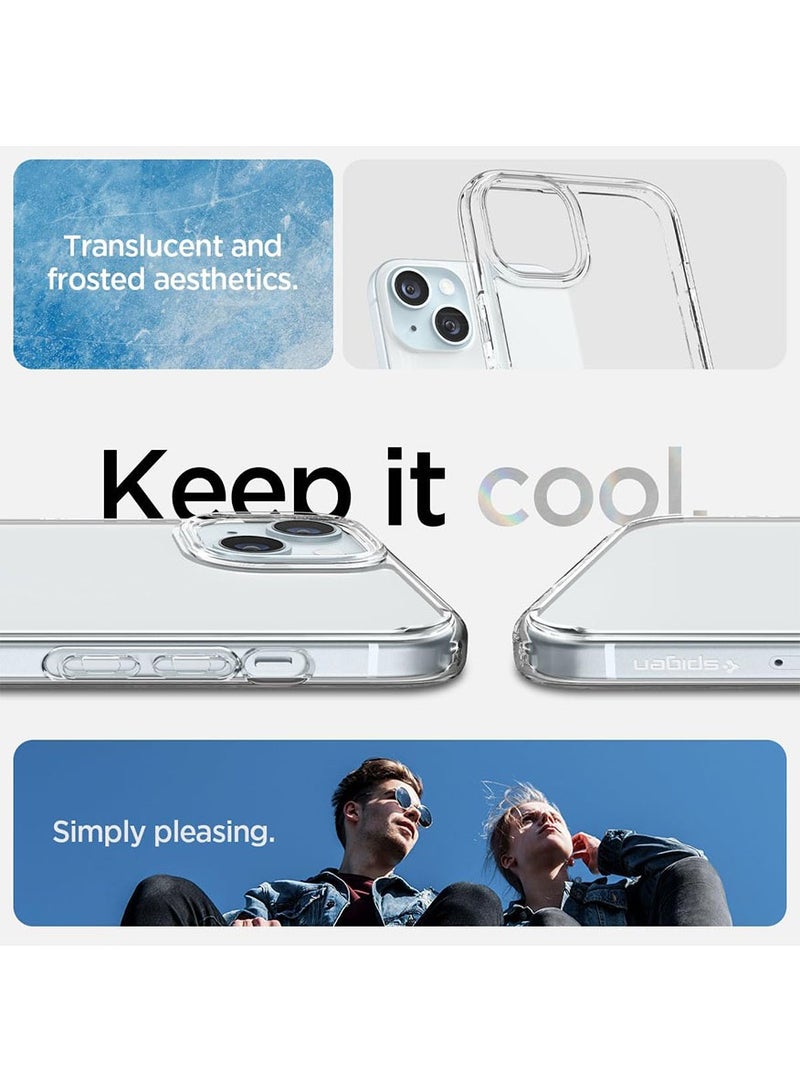 Spigen غطاء حماية Ultra Hybrid لهاتف iPhone 15 PLUS - شفاف - Image 3