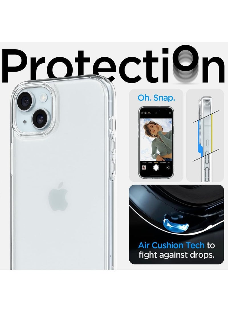 Spigen غطاء حماية Ultra Hybrid لهاتف iPhone 15 PLUS - شفاف - Image 4