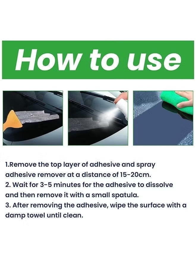 Homonth Multipurpose Adhesive Remover, Surface Safe Rapid Glue Remover with Scraper, Sticker Remover for Cars, Windows, Walls, Efficiently Remove Sticky Residues, Labels, Tape, Gum, Bandages, Adhesives, Wax 100ml - Image 5