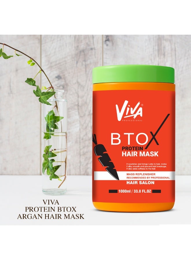 Viva Btox Protein Hair Mask 1000ml Viva Professional – Smooth, Repair & Protect - Image 2