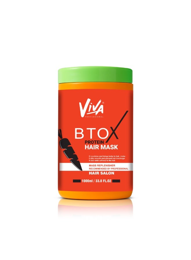 Viva Btox Protein Hair Mask 1000ml Viva Professional – Smooth, Repair & Protect - Image 1