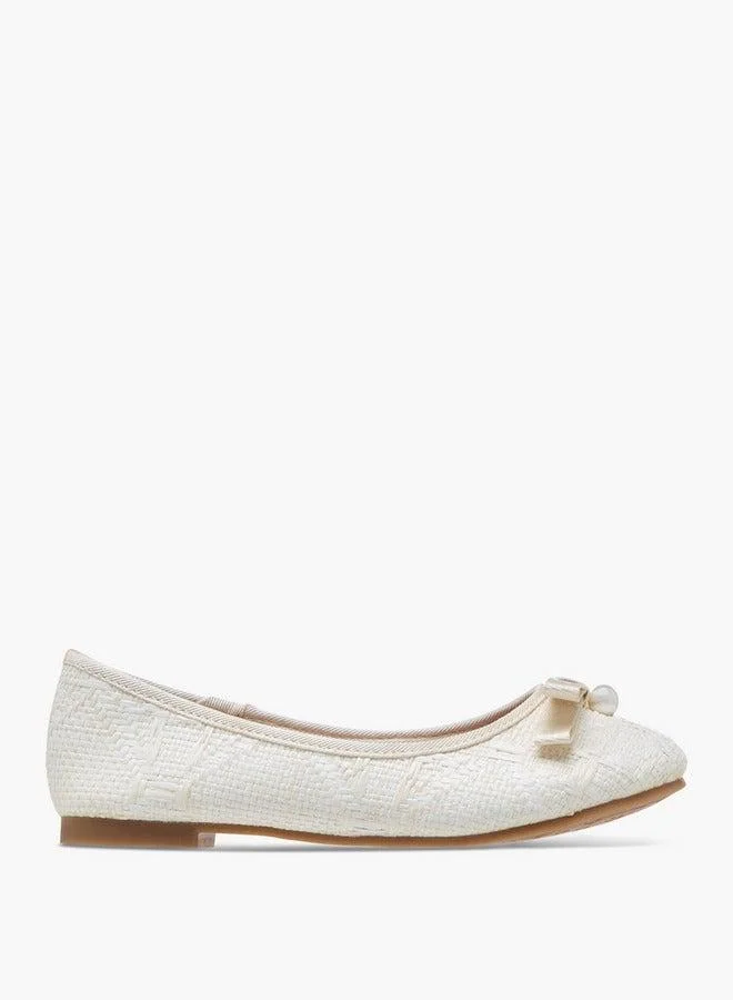 ليتل ميسي حذاء باليرينا سهل الارتداء بتطريز فيونكة