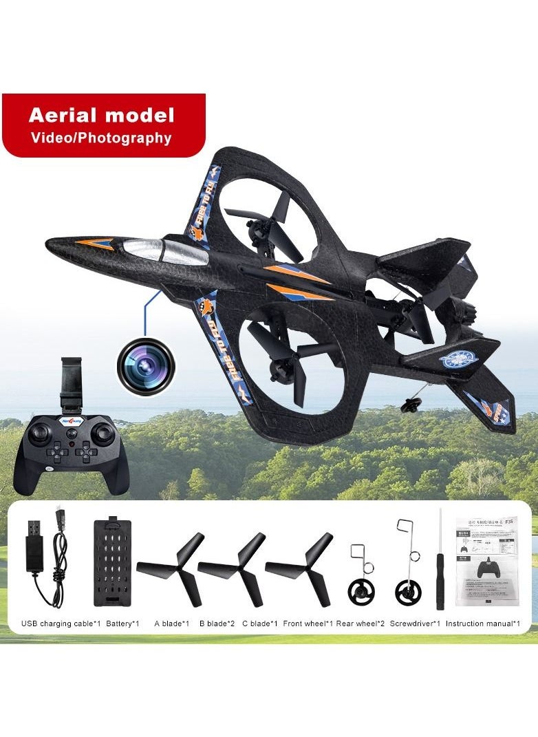 AROAQ RC Airplane F22 Land and Air Remote Control Glider RC Aircraft Jet with LED Lights Foam plane Children toys  - Image 1
