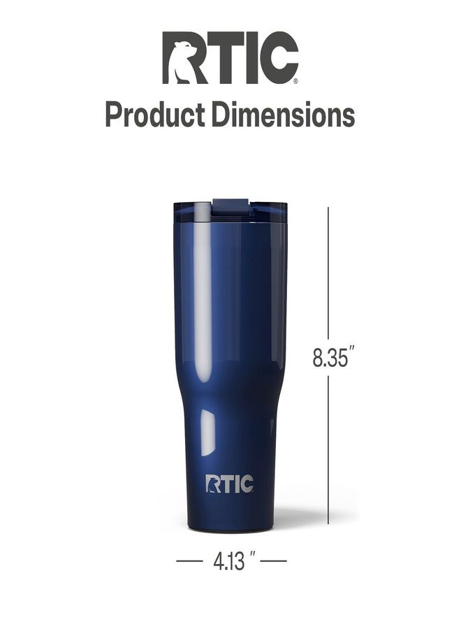 RTIC 30oz Essential Tumbler with Lid, Insulated, Stainless Steel, Metal, Double Wall Vacuum-Insulation, Ceramic Lined, Travel Cup for Iced Coffee, Tea, Hot and Cold Drink, Midnight Dust Metallic - Image 5