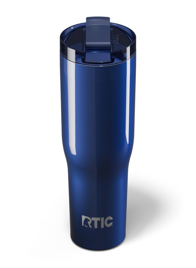 RTIC 30oz Essential Tumbler with Lid, Insulated, Stainless Steel, Metal, Double Wall Vacuum-Insulation, Ceramic Lined, Travel Cup for Iced Coffee, Tea, Hot and Cold Drink, Midnight Dust Metallic - Image 1