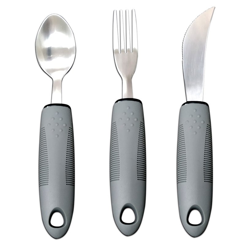 general Adaptive Stainless Steel Cutlery Set with Flexible Handles for Adults - Image 1