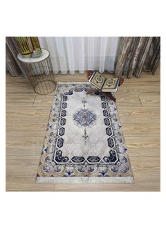 Intex Curtains House INtex Home Velvet Prayer rug - printed fabric padded with antislip layer - modern turkish design - 70 x 110 cm  - Image 2