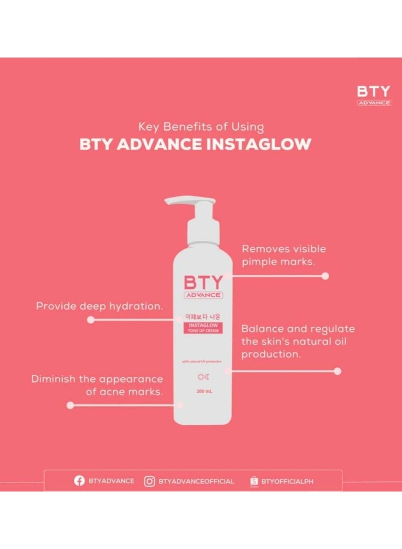 BTY Advance Instaglow tone Up Cream 200ml - Image 3