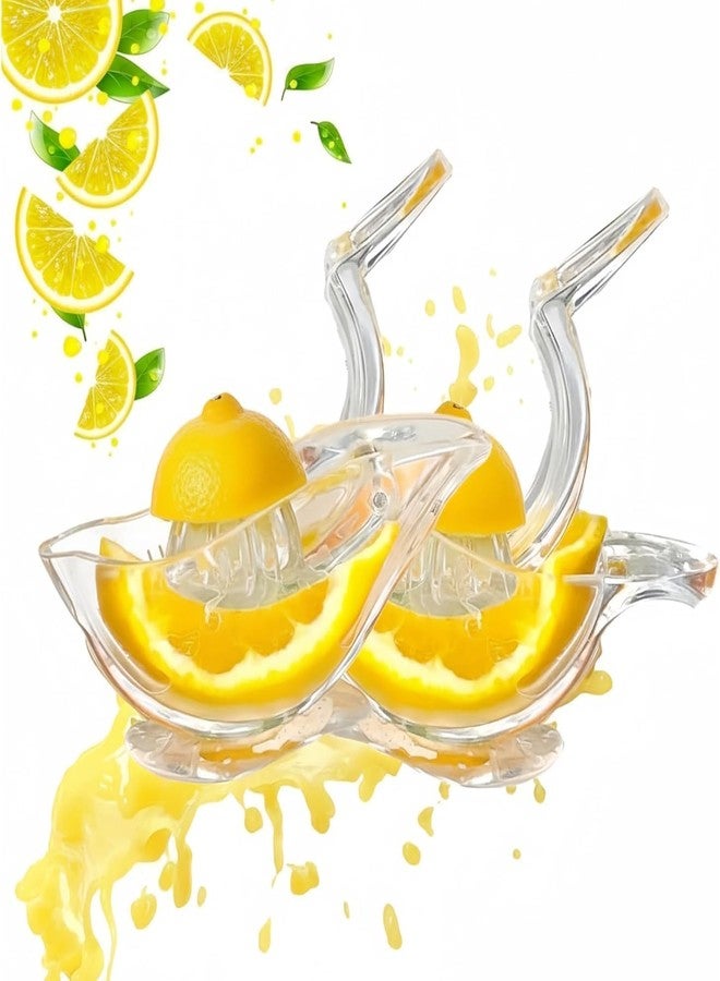 Pxiryanlow 2 Pack Bird shape Lemon Squeezer, Lemon Juicer Acrylic Manual Juice Lime Squeezer Bird Shape Hand Juicer for Orange Lemon Lime Pomegranate - Image 1
